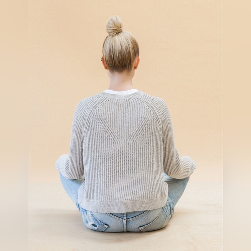 VINCE Rib Knit Raglan Sweater - Picture 2 of 4